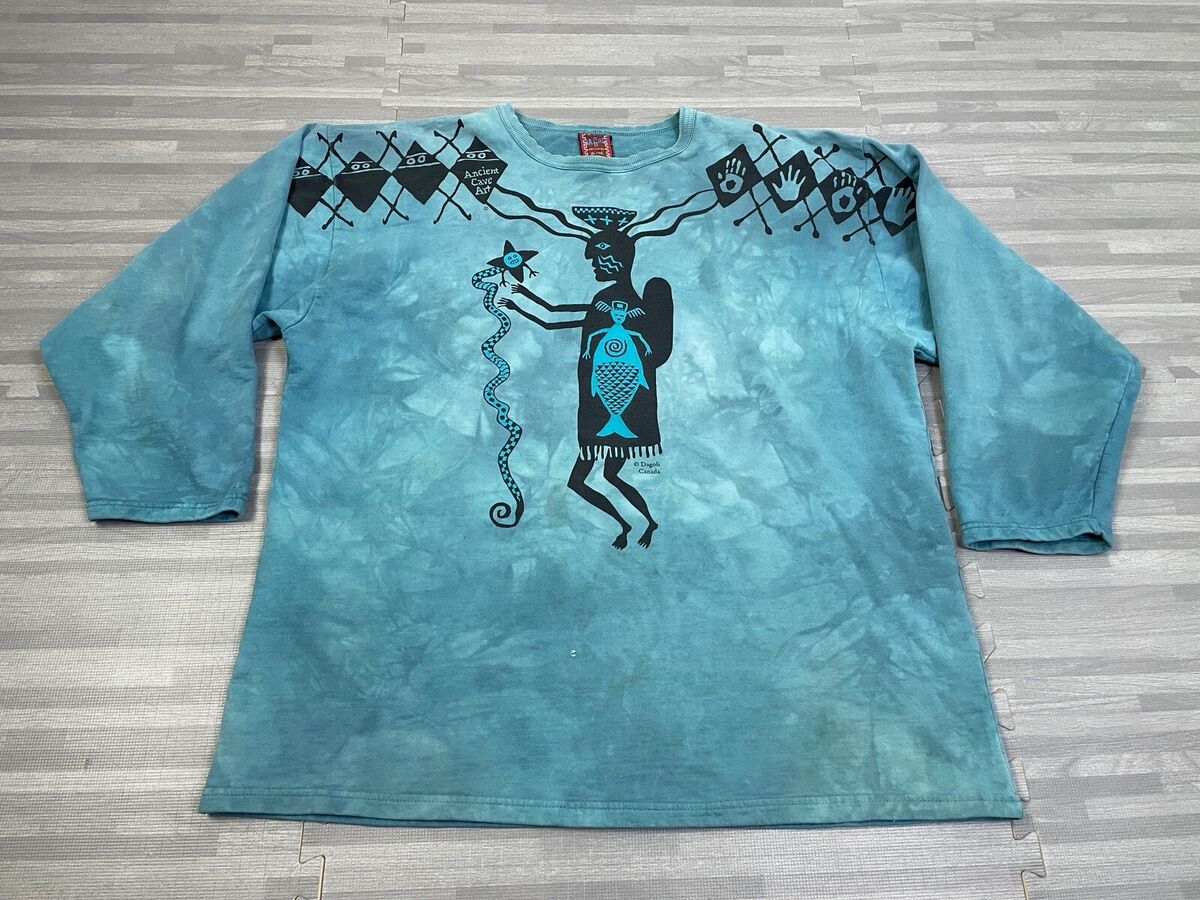 Vintage 90s Dagoli Canada Indigenous Tie-Dye Sweatshirt Mens Vintage 90s Dagoli Canada Indigenous Tie-Dye Sweatshirt Mens