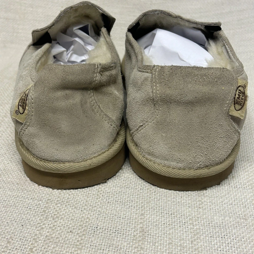 Zapatillas unisex de lana merino EMU AUSTRALIA para mujer talla 10 para hombre talla 9 beige Foto 3 de 4