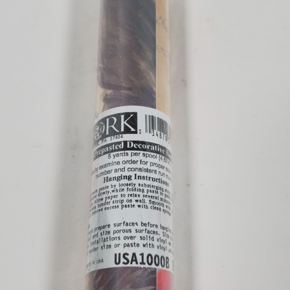 York Eagle Prepasted Decorative Border 5 Yards Vinyl Spool Made In USA
