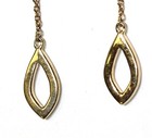 New 10k yellow gold .18ct SI1 H diamond dangle earrings 1.8g butterfly backs — photo 6