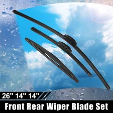 3 Pcs 26" 14" 14" Windshield Wiper Blade Kit for Nissan Rogue 2008-2013 J/U Hook