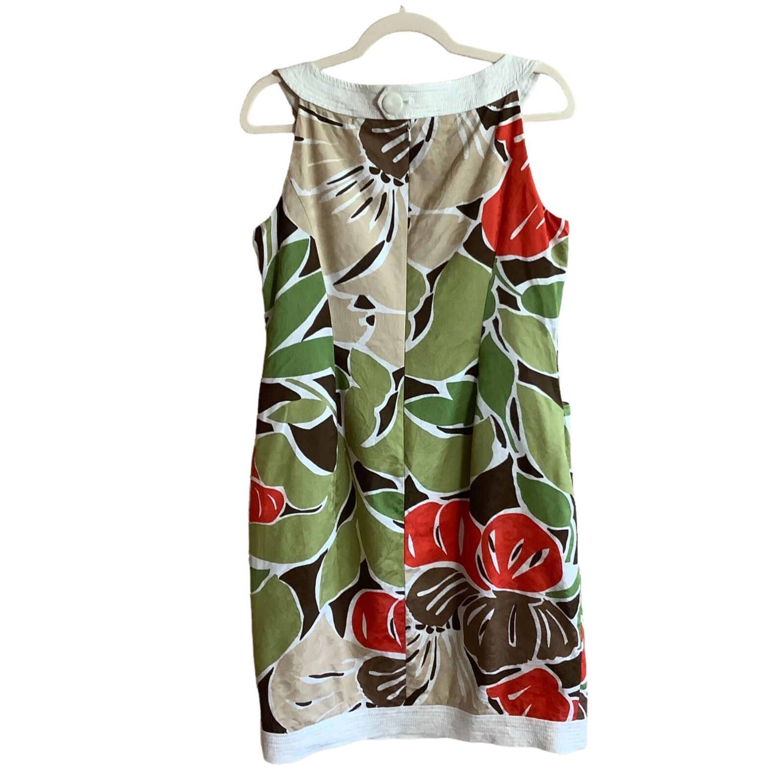 Jones New York Dress Women Sz 10 Tropical Pockets… - image 4