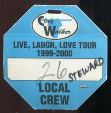 Vintage 1999 2000 Clay Walker Concert Backstage Pass Local Crew