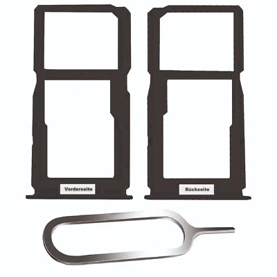 HUAWEI P30 LITE SIM KARTEN HALTER TRAY ADAPTER FACH SLOT DUAL SINGLE SCHWARZ
