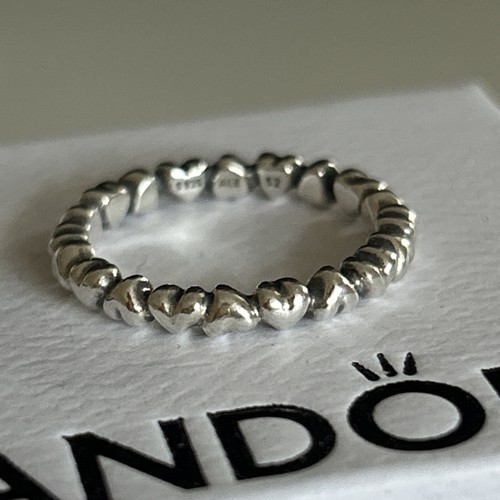 Authentic Pandora ๐ Stackable ring ๐Forever Love Heart ๐ Size 52 ๐ 925 ALE - Picture 3 of 15