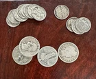 11 90% Silver Dimes , 4 Quarters & 1 80% Silver Canadian Dime