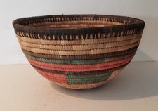 Hausa Nigeria Beautiful Vintage Hand Woven, Hand Made African Basket