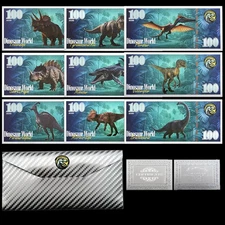 9pcs in Envelope Dinosaur World 100 Dollars Fantasy Banknotes Set 2025 Souvenir