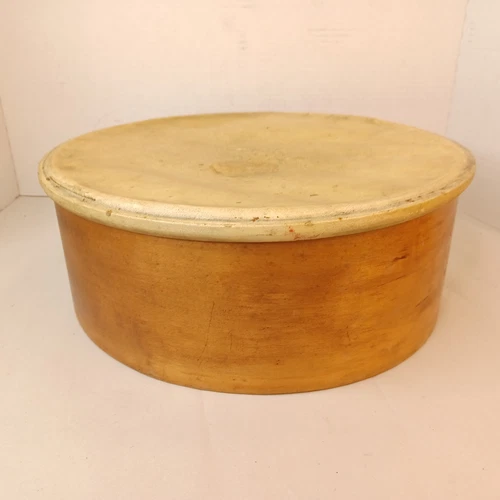 Vintage 13" Calfskin Snare Wood Drum Antique Unbranded - Picture 7 of 7