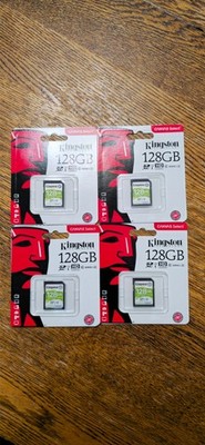 128GB SDXC UHS-I Class 10 Kingston Memory Card Bundle Qty 4