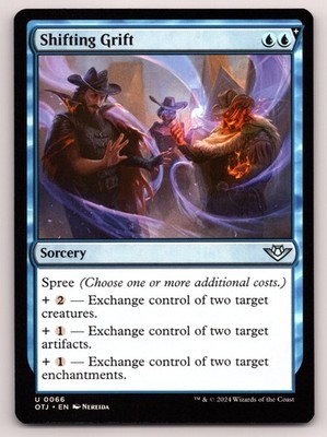 MTG Shifting Grift Normal U Outlaws of Thunder Junction OTJ 66 NM Magic