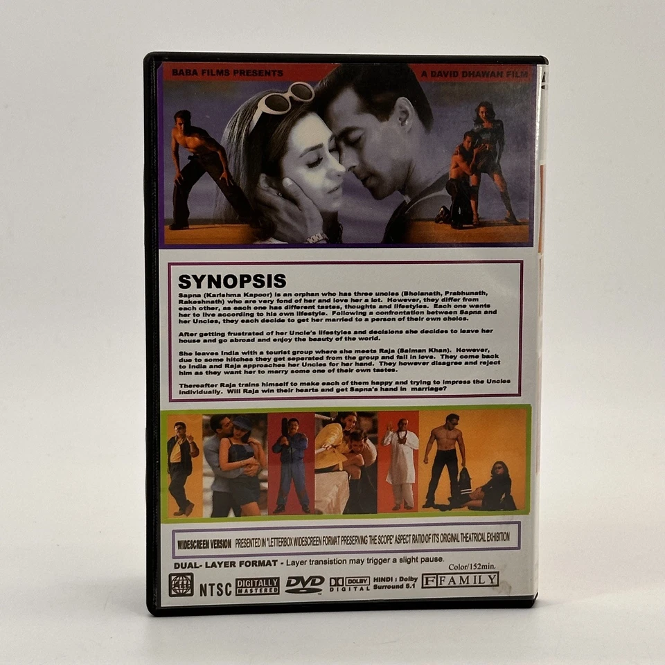 Dulhan Hum Le Jayenge Bollywood Hindi (DVD,2000) Salman Khan Krishma Kapoor - Image 4 of 4