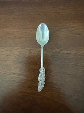 Vintage Antique Sterling Silver Demitasse Spoon 4" - Unmarked