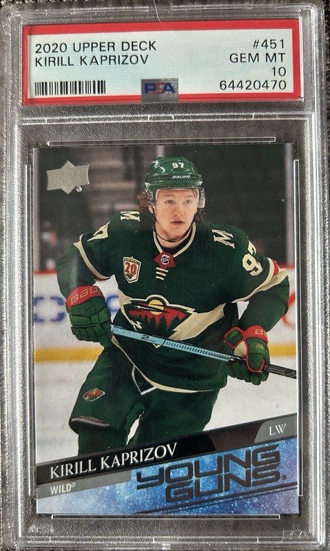 2020 Upper Deck Young Guns Rookie #451 Kirill Kaprizov PSA 10 GEM MINT