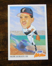 1991 SCORE BASEBALL CARD #394 OZZIE GUILLEN CHICAGO WHITE SOX AS EX MAR191