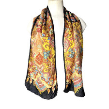 Head Neck Scarf Chiffon 90s Retro Girl 52" x 11" BOHO Rectangle Vintage