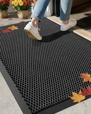 Small High Stretch Elastic Silk Doormat, Front Door Mat Outside Entrance, 