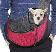 YUDODO Pet Dog Cat Sling Carrier Breathable Mesh Travel Hands Free Sling SZ S
