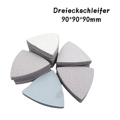 Weiße Dreieckschleifer Klett-Schleifblätter Deltaschleifer 90 mm P60 - P1000