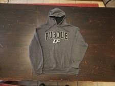 PURDUE P Hoodie XL Gray w/ Black Gold letting, see pics for measurements