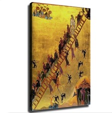Ladder of Divine Ascent Orthodox Icon Poster Religious Wall Art 24x36 Unframed