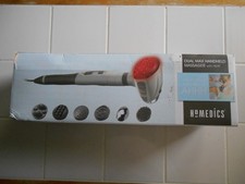 HOMEDICS NEW DUAL MAX HANDHELD MASSAGER W/ HEAT 6 ATTACHMENTS HHP230BL NIB LOOK