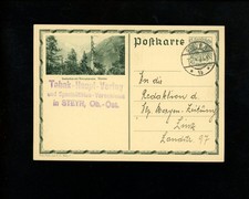 Postal History Austria H&G #286 Postal Card 1934 Steyr to Linz 