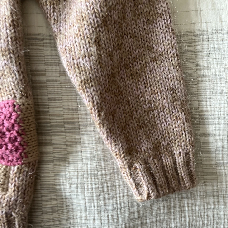 Cárdigan Suéter Jacadi Marrón Rosa Mezcla Lana Niñas 6 Y 116 cm Dachshund Perro  Foto 2 de 4