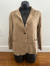 J Crew Factory Schoolboy Sweater Blazer Women's Small Tan Beige Neutral
