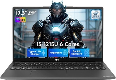 NIMO 17.3'' FHD IPS Laptop, Intel Core i3-1215U 16GB RAM, 512GB SSD Win 11 Home