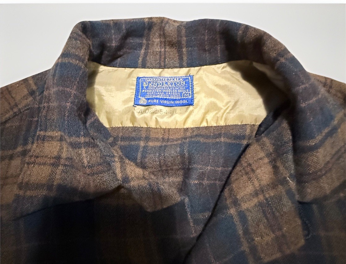 Vintage Pendleton Loop Collar Wool Board Shirt Pl… - image 6