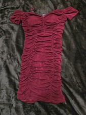 Juniors Size 5 Trixxi Ruched Burgundy Mini Bodycon Dress