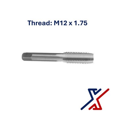 M12 x 1.75 Thread Cutting Carbon Steel Tap (1 Tap) by X1 Tools