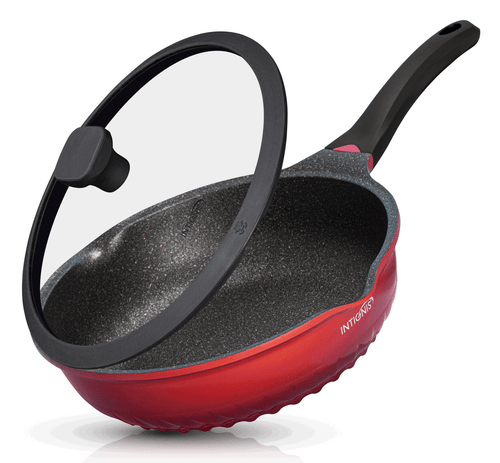 Frying Pan with Lid Nonstick Deep All Hobs induction Anti Scratch Heavy Duty - Picture 12 of 19