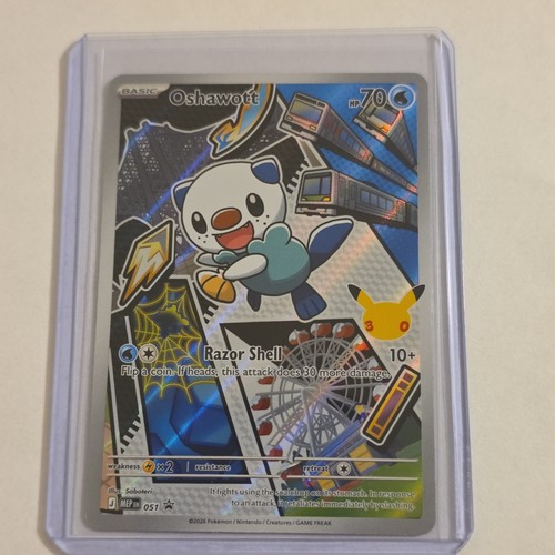 Pokemon TCG Oshawott 051 Mega Evolution Promo Illustration Rare Holo Full Art NM