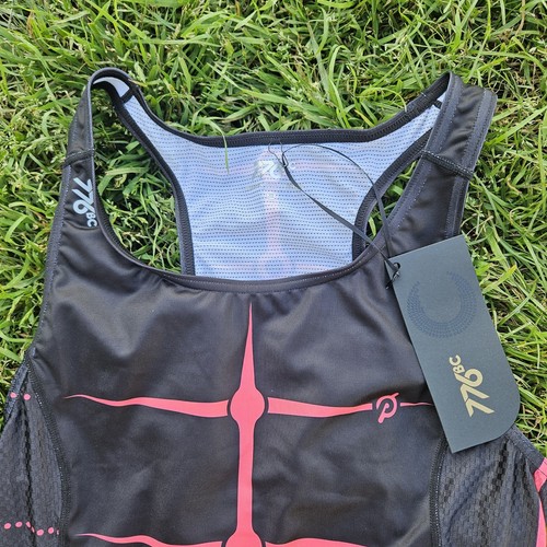 776BC Peloton tuta professionale canottaggio donna XXL nero/rosa fluo nuova con etichette - Foto 3 di 12