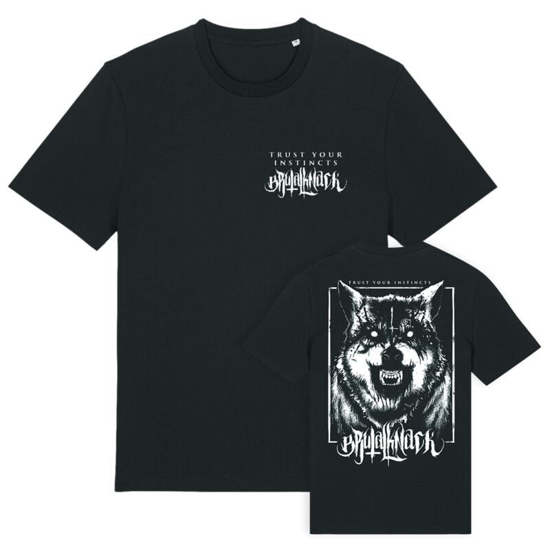 Футболка Brutal Knack, футболка Herren Instincts, футболка schwarz Basics, Рок-одежда