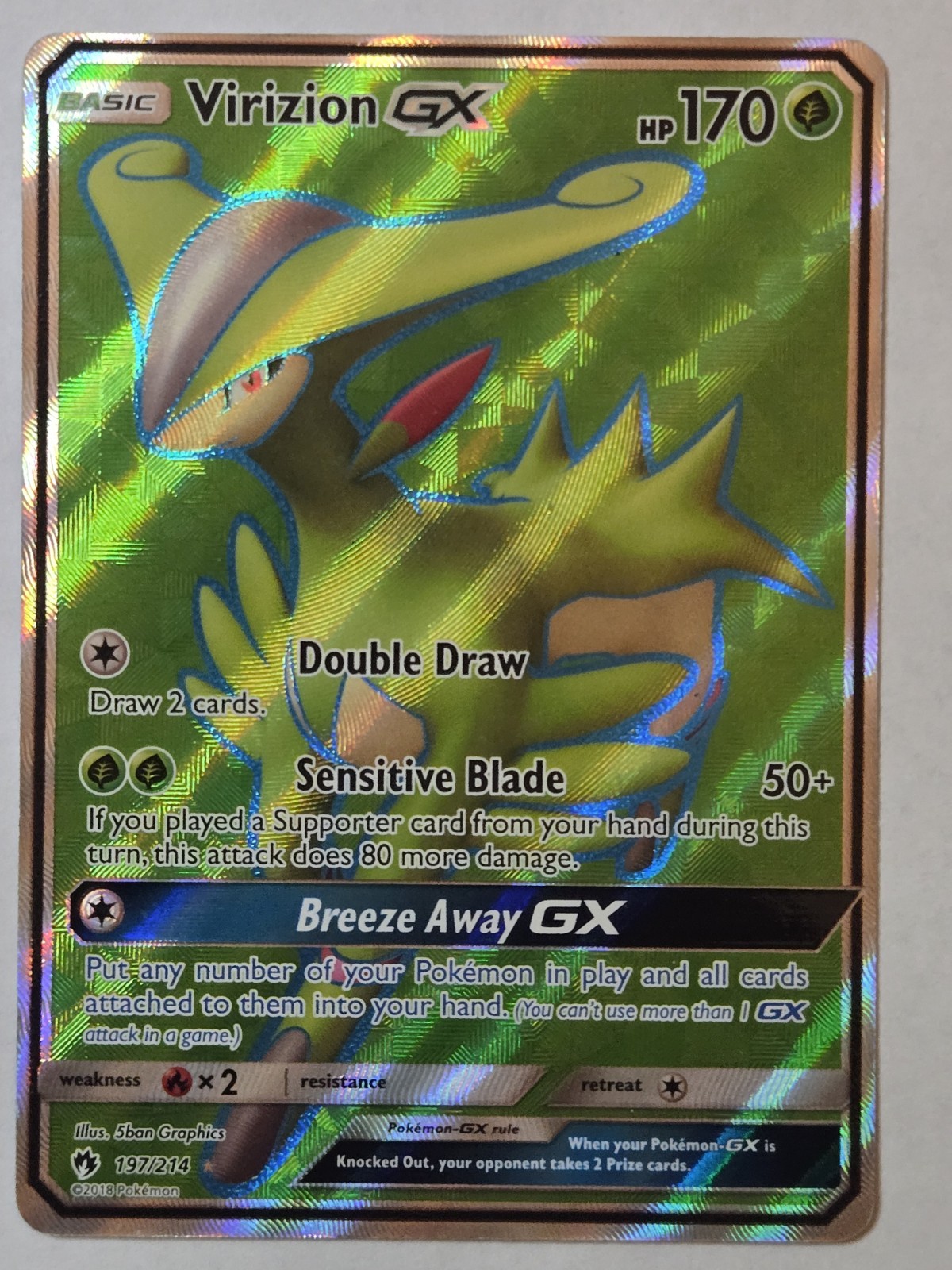 Virizion GX (Full Art) 197/214 Sm-Lost Thunder Holo