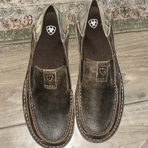 Ariat 9.6 Leather Upper Camouflage Slip On Shor