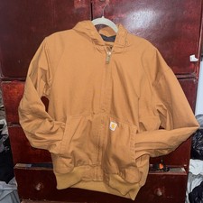 NWT Carhartt Washed Duck Insulated Active Jacket Mens M Brown Loose Fit J130-M