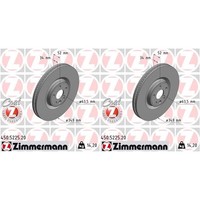 2X Zimmermann Bremsscheiben 349Mm InnenbelÜFtet Vorne Passend FüR Jaguar E-PACE