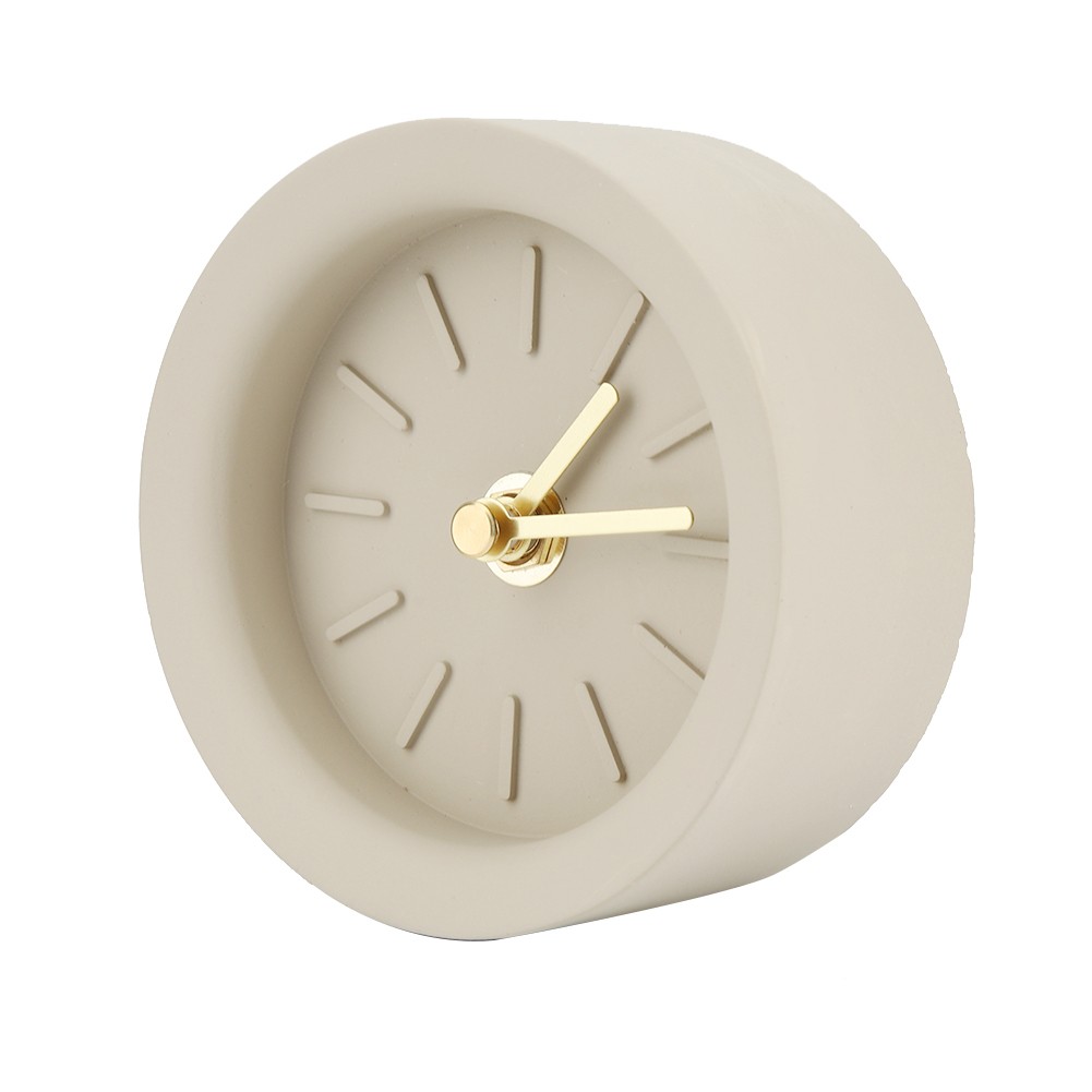 Cement Concrete Clock Silent Alarm Clock Quartz Table Clock (Battery Not