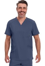 Cherokee Scrubs Mens V-Neck Top CK900A NYPS Navy Free Shipping