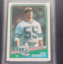1988 Topps Brian Bosworth #144 Seattle Seahawks Super Rookie Base PSA 9