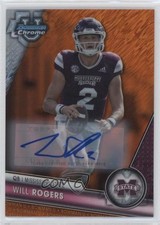 2023 Bowman U Chrome Orange Shimmer Refractor 11/25 Will Rogers #179 Auto 11oq