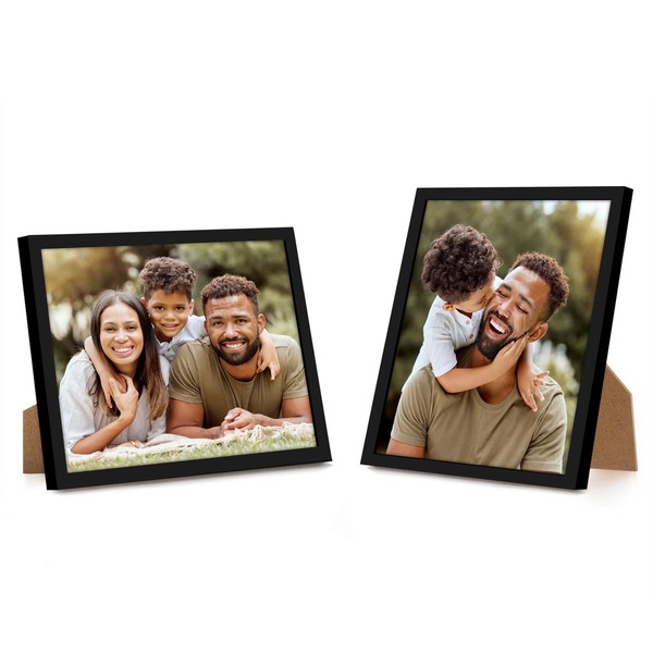 Bilderrahmen 17,8 X 20,3 Cm Schwarz, Americanflat, Bruchfestes Glas, Tisch &-image