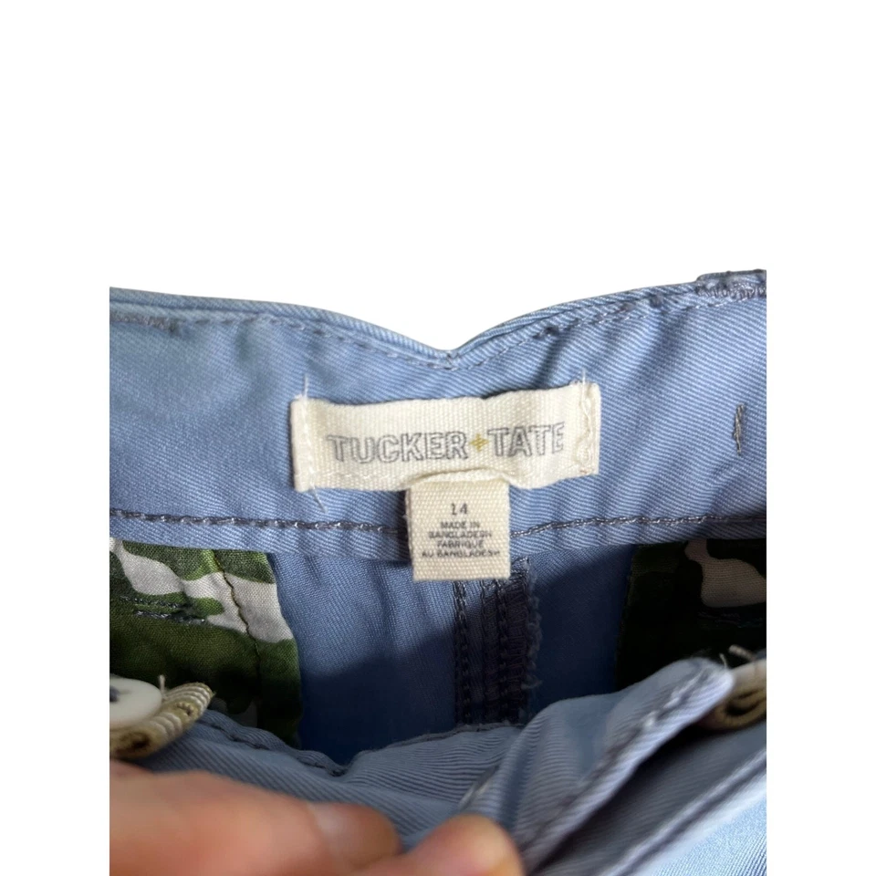 Pantalones chinos Tucker + Tate para niños 14 azul claro frente plano clásicos Foto 2 de 4