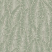 Grandeco Palmenblatt Tapete A68503 SalbeigrüN Metallic Texturiert Botanik