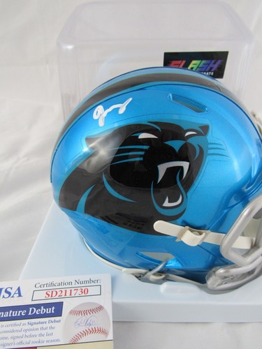 Jonathan Mingo Carolina Panthers Autographed Signed Flash Speed Mini Helmte JSA - Picture 2 of 3