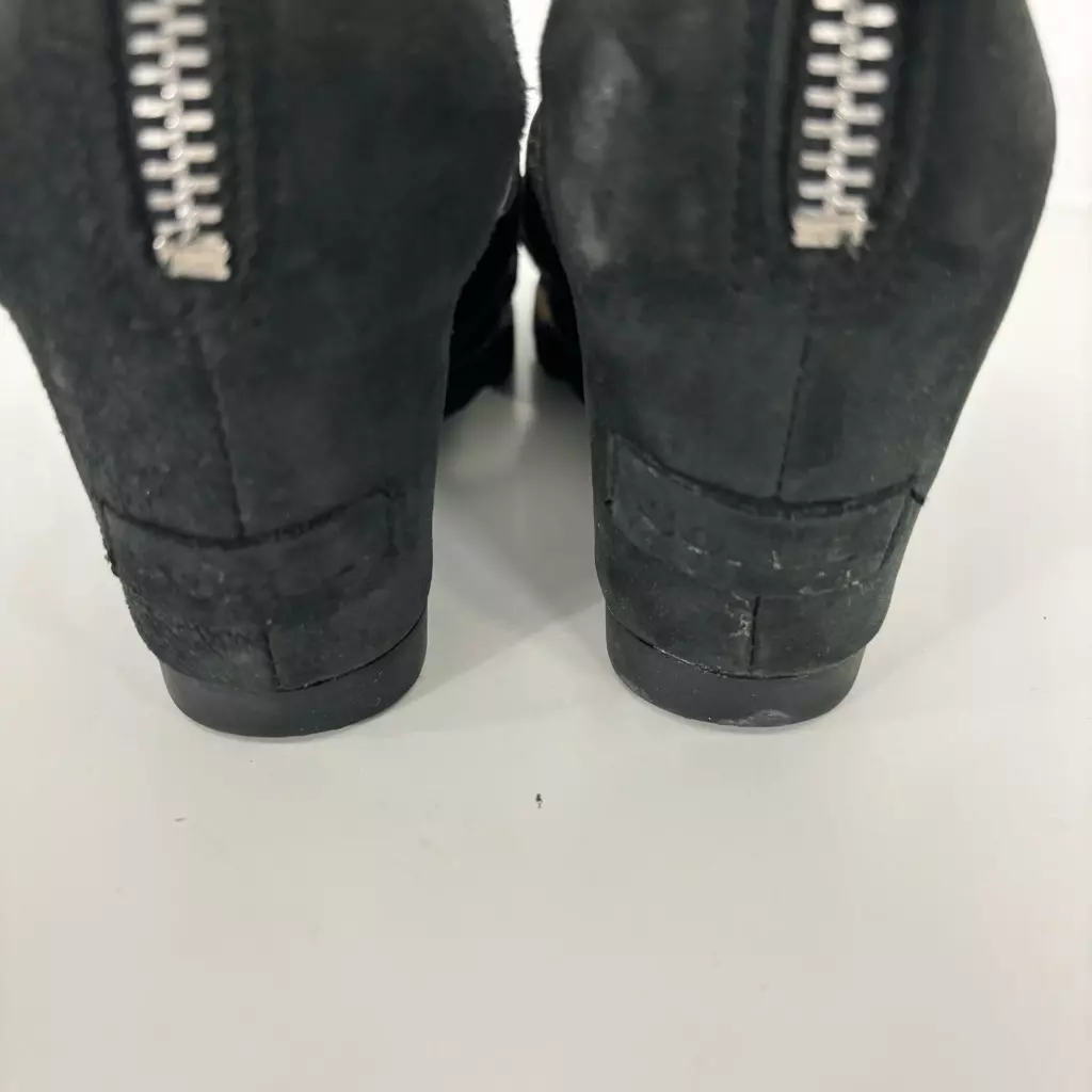 sorel leather wedge open toe ankle strap shoes